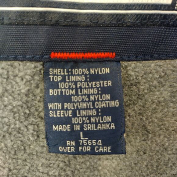 Vintage Y2K Abercrombie Fitch A92 Fleece Lined Coat Stripes Tech Pockets L 90s - Picture 10 of 11